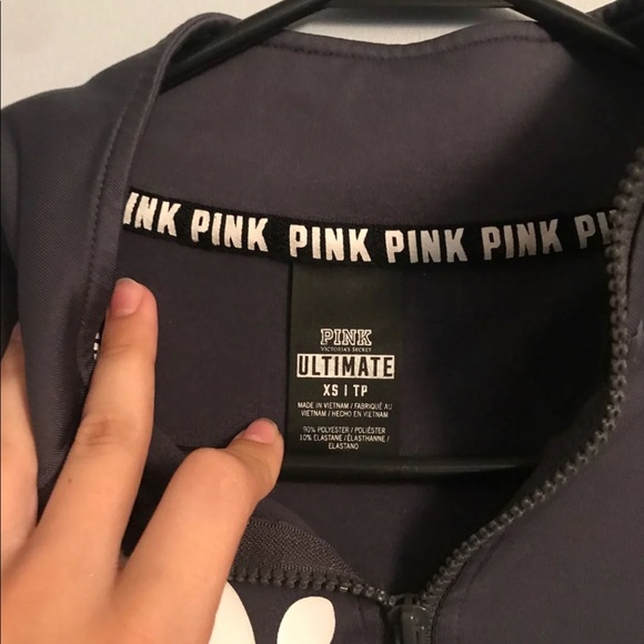 PINK VS Athletic Long Sleeve Quarter zip pull over - Picture 2 of 3